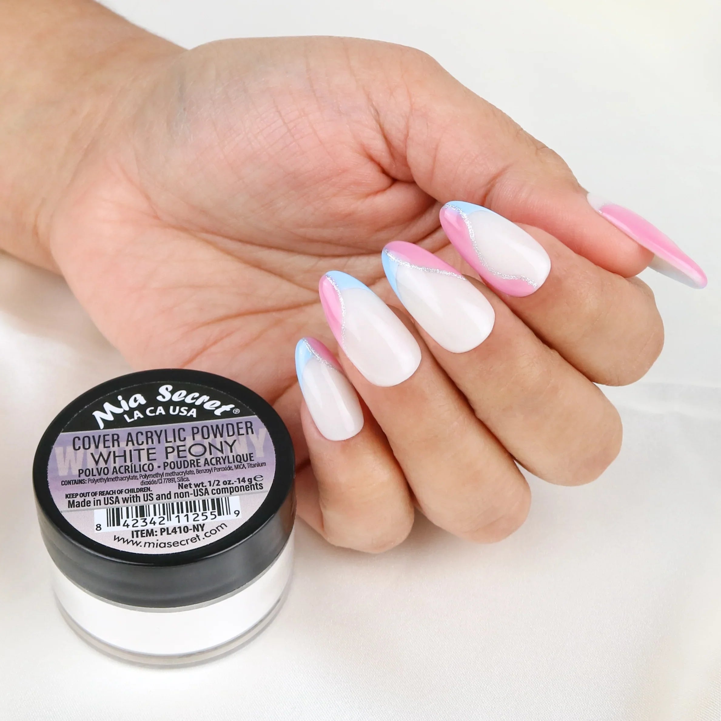 ACRYLIC POWDER COVER WHITE PEONY SKU: PL430-NY