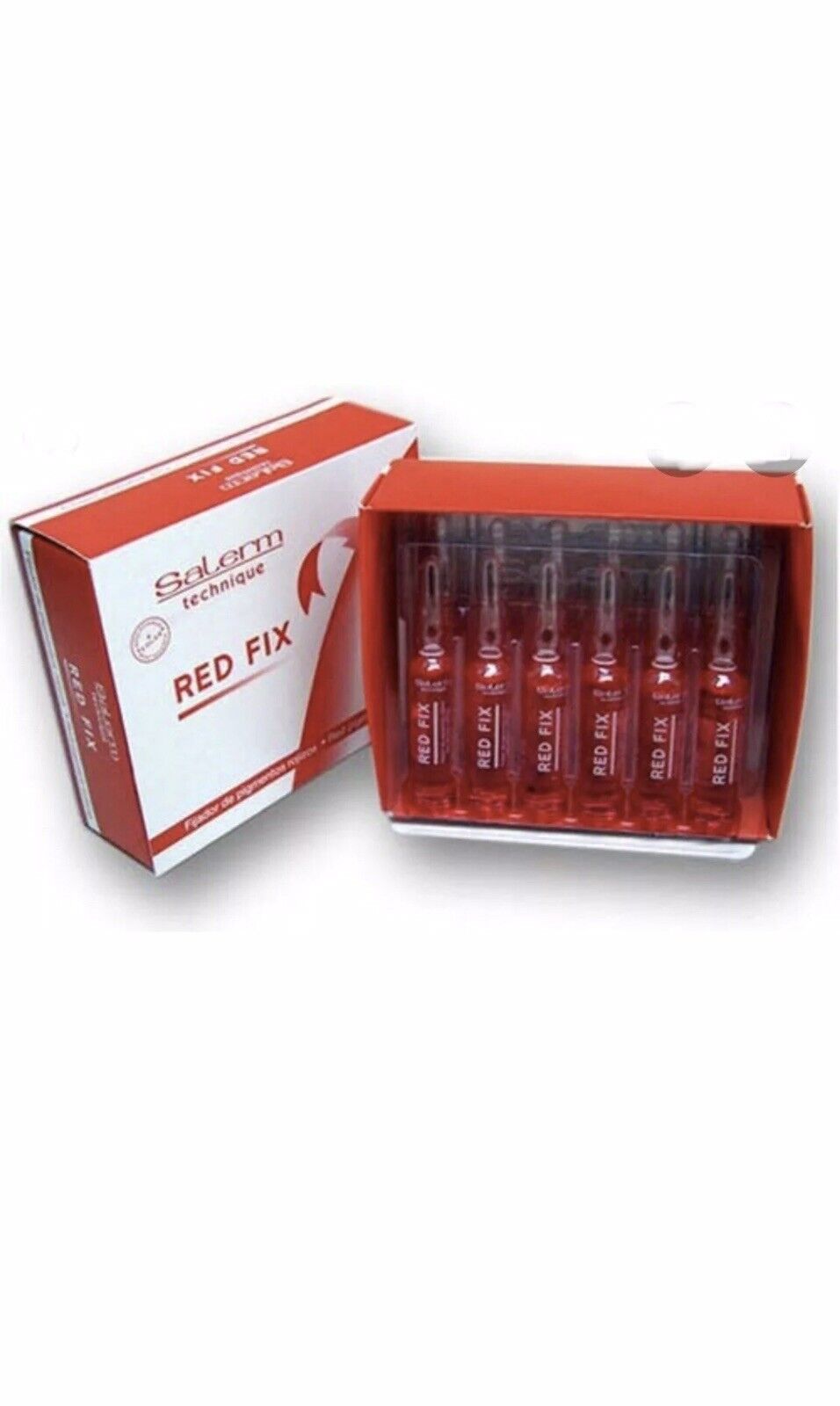 Salerm Technique Red Fix Red Pigment Setting 12 Vials X 0.17 fl oz.