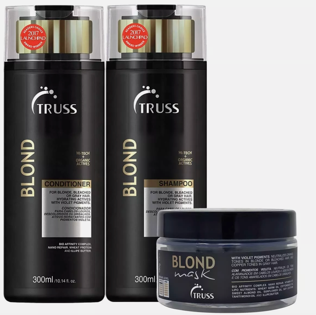 Truss blond. Shampoo, conditioner, deluxe prime