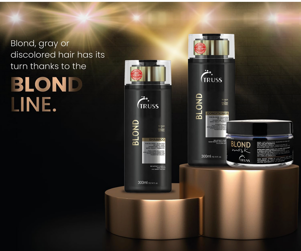 Truss blond. Shampoo, conditioner, deluxe prime
