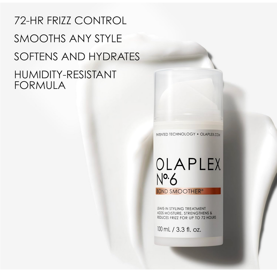 Olaplex No. 6 Bond Smoother, Leave-In Styling Hair Cream Treatment, Smooths, Conditions, & Strengthens, Frizz Control