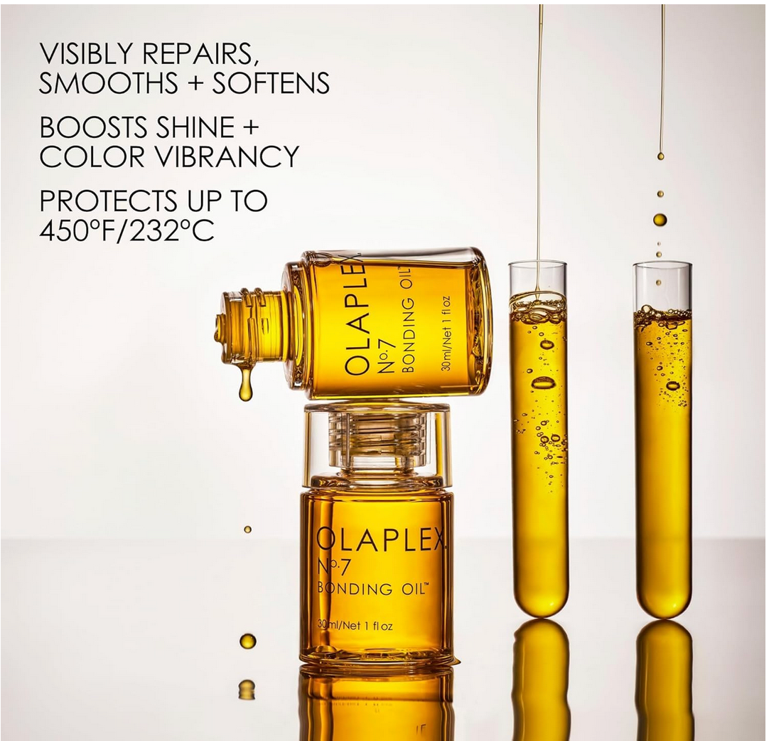 Olaplex No. 7 Bonding Oil, Concentrated High Shine Oil, Heat Protectant, Visibly Smooths & Softens Hair