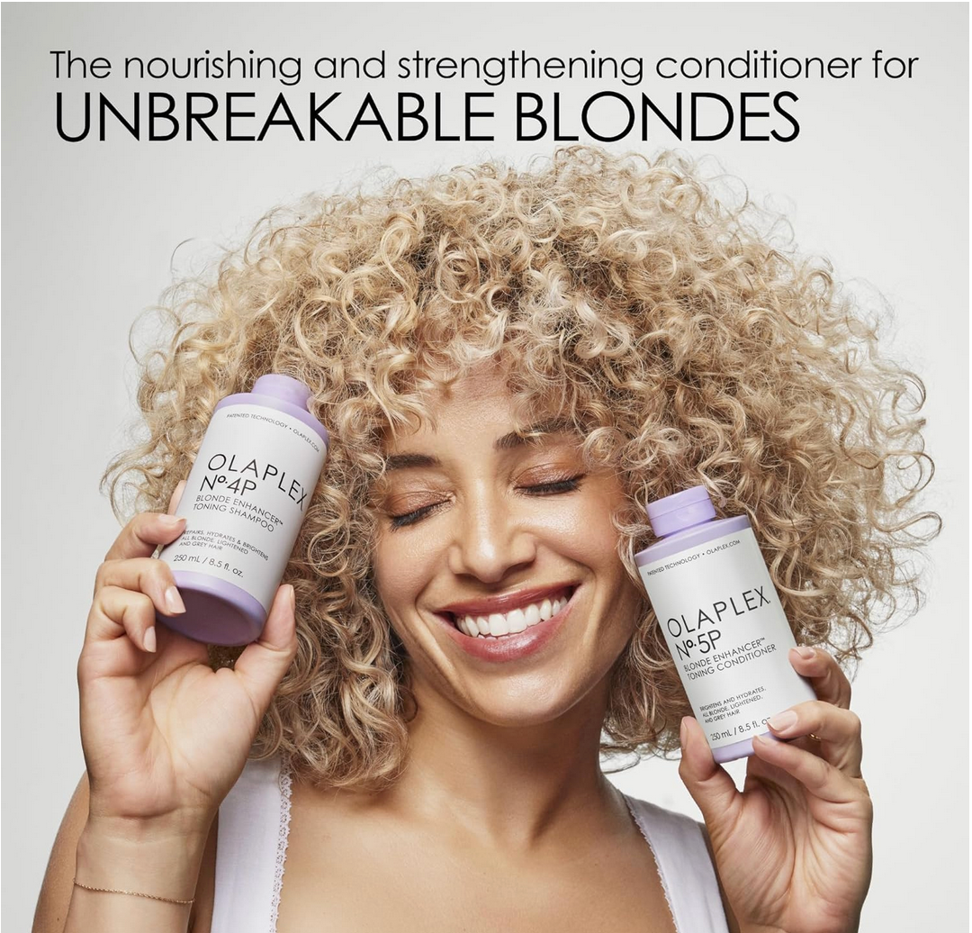 Olaplex No. 5P Blonde Enhancer Purple Toning Conditioner, Repairs, Hydrates, & Brightens All Blonde, Lightened, & Grey Hair