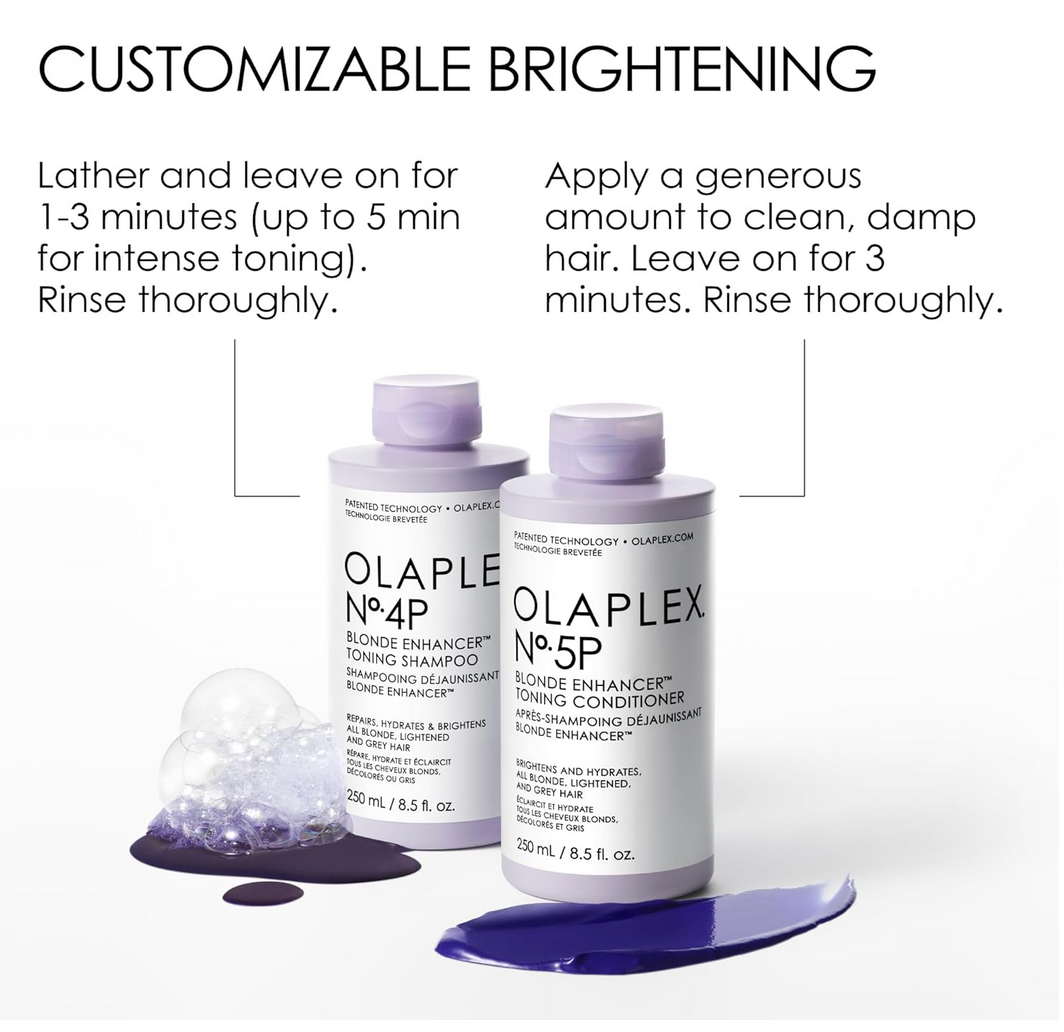 Olaplex No. 5P Blonde Enhancer Purple Toning Conditioner, Repairs, Hydrates, & Brightens All Blonde, Lightened, & Grey Hair