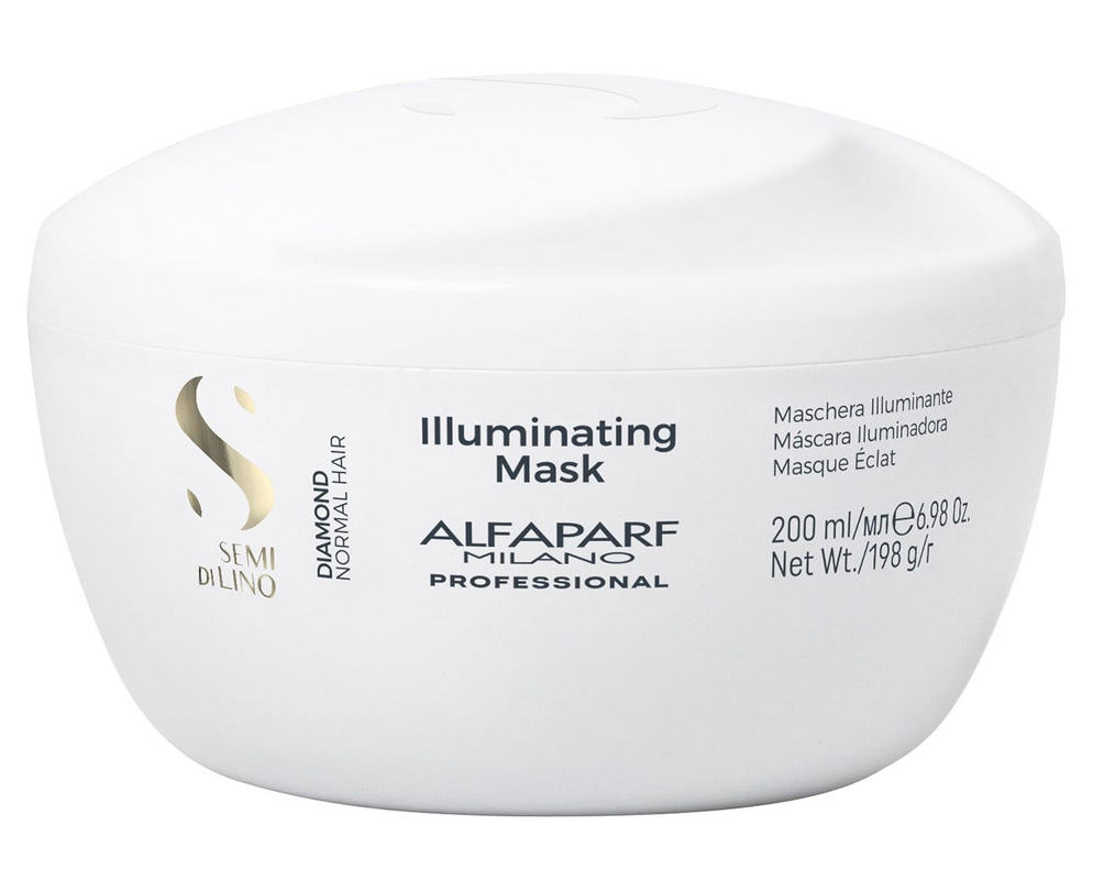 ALFAPARF MILANO Semi Di Lino Diamond Illuminating Shampoo, Conditioner  and mask -  For Normal and Color Treated Hair - Sulfate & Paraben Free. Professional Hair Care