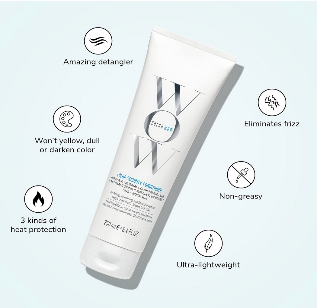 COLOR WOW Color Security Conditioner for Fine to Normal Hair – Weightless hydration for fine, thin, fragile hair
