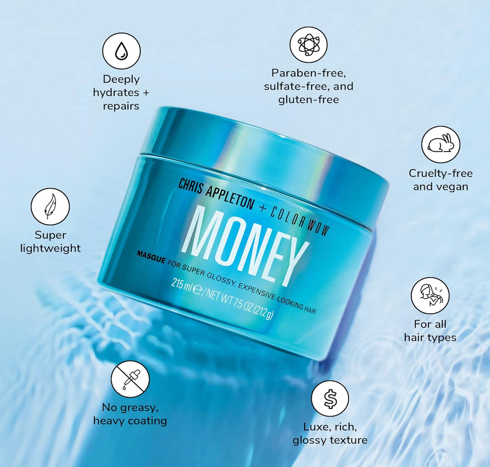 COLOR WOW Money Masque – Deep Hydrating Conditioning Treatment by Celebrity Stylist Chris Appleton | Vegan Formula