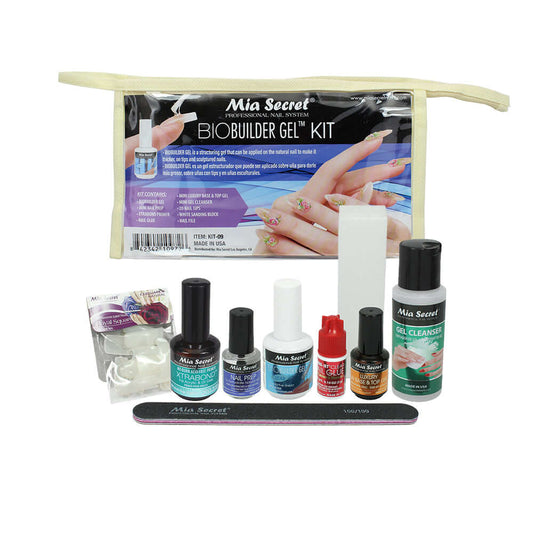 BIOBUILDER  CLEAR GEL NAIL KIT 8PCS  SKU: KIT-09