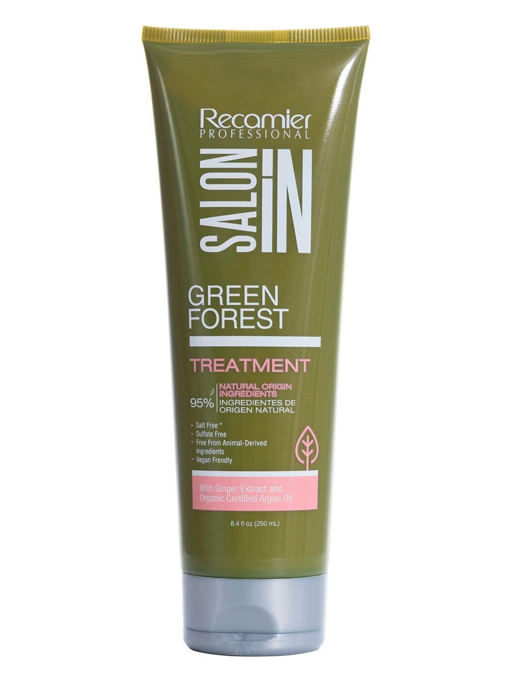 Recamier Professional Salon In Green Forest Moisturizing Deep Conditioner for Dry Damaged Hairs. Shampoo & Intensive treatment